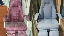 Перетяжка обивки педикюрного кресла